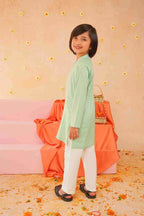 Boys' Sky Blue Cotton Kurta & Trouser Set