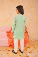 Boys' Sky Blue Cotton Kurta & Trouser Set